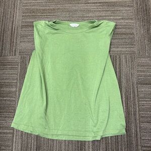 Anna-Kaci Green Sleeveless Tank Top High Neck Shoulder Detail